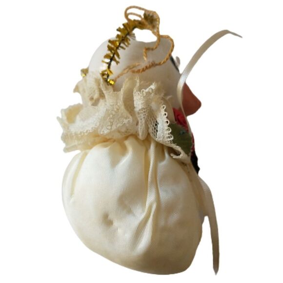 Victorian Style Duck Ornament Plush Body Porcelain Head Christmas Holiday Vtg. C - Picture 6 of 10